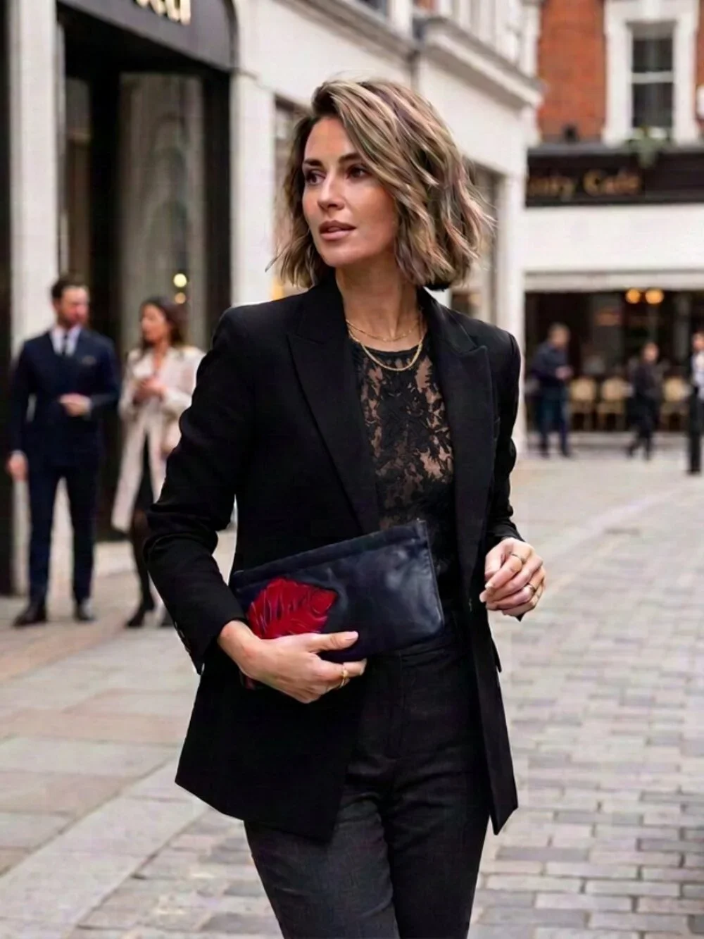Black Leather Clutch